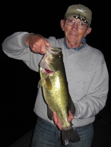 Ken with a big Amos Lake bass - 4.75 lbs.!